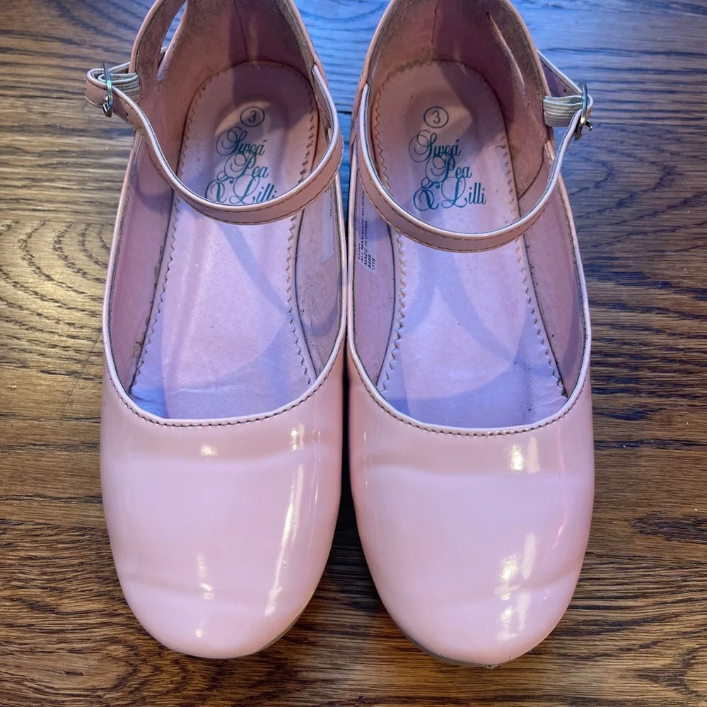Swea Pea & Lilli Pink Elsa Dressy Flats with Strap and Buckle Size 3
